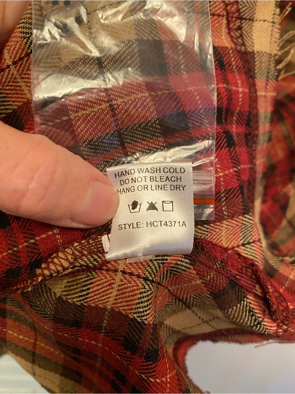 Haptics Holly Harper Plaid Handkerchief Distressed Hem Tunic Top S Flannel NWOT - Picture 9 of 11